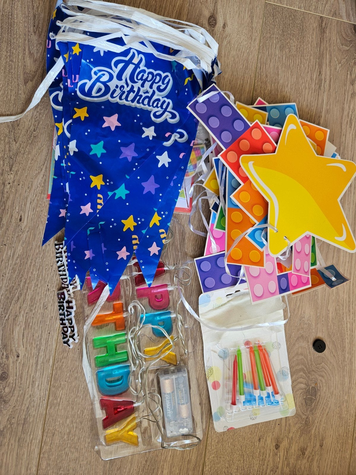 Lego Happy Birthday Slingers & Taartversiering en nog andere, Ophalen, Versiering, Verjaardag