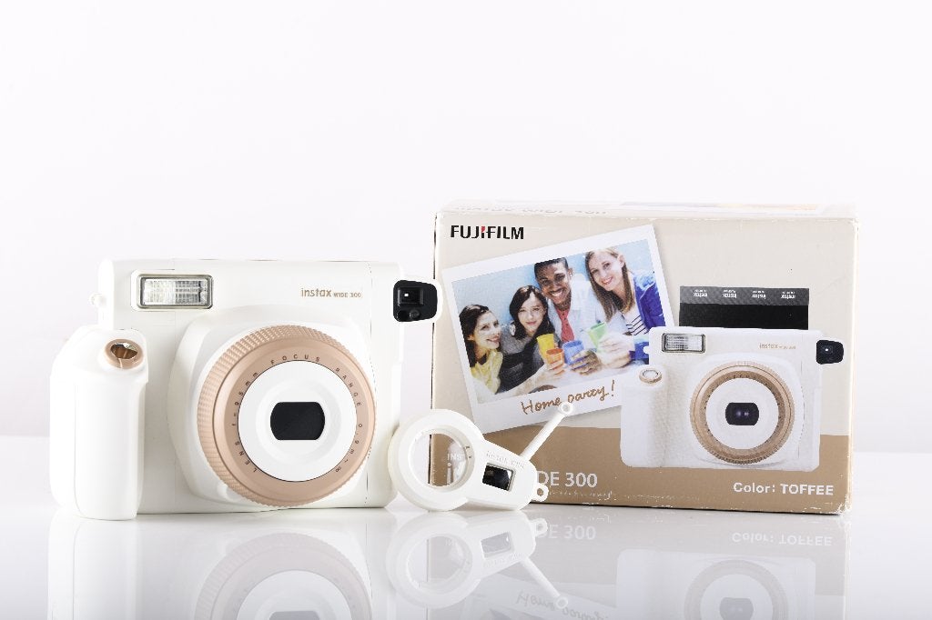 Fujifilm instax wide 300 toffee, Ophalen of Verzenden, Zo goed als nieuw, Polaroid, Fuji
