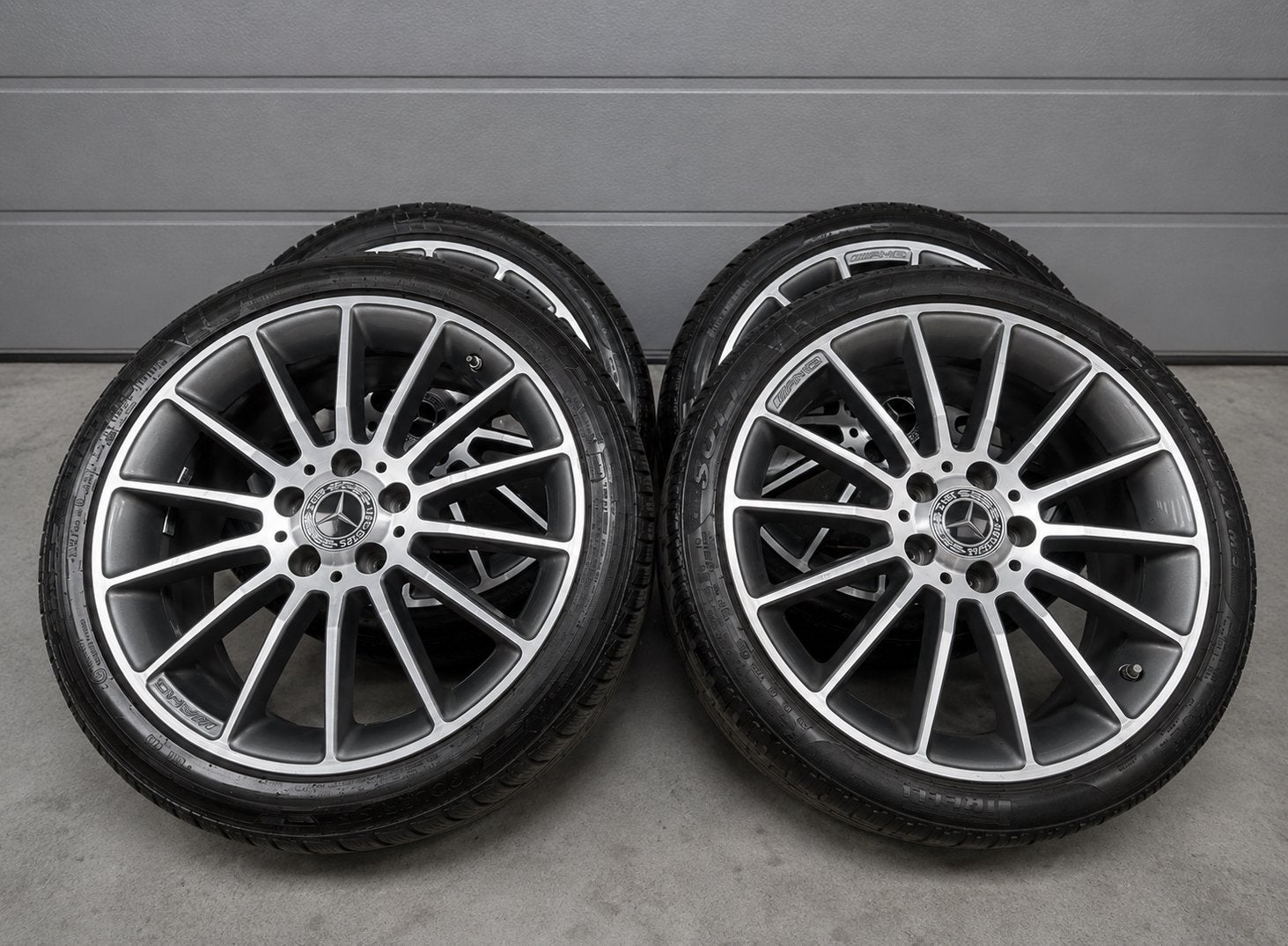 18 inch Mercedes  A/CLA/C klasse ALU ZOMER BREEDSET 7mm TPMS, Auto-onderdelen, Ophalen, 18 inch, Gebruikt, Banden en Velgen