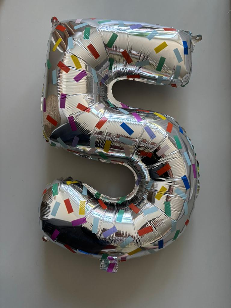 Ballon 5 jaar, Ophalen, Zo goed als nieuw, Versiering, Verjaardag
