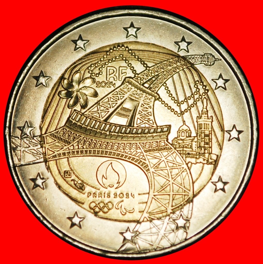 Ⰺ OLYMPICS 1924: FRANCE 2 EUROS 2024 I r1!, Ophalen of Verzenden, Frankrijk, 2 euro, Losse munt