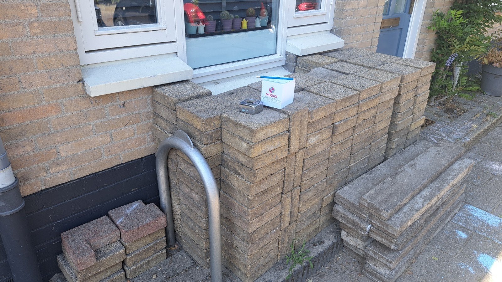 Tuintegels 20x20x6 cm 15m2, Tuin en Terras, Gebruikt, Ophalen of Verzenden, 10 m² of meer, Beton