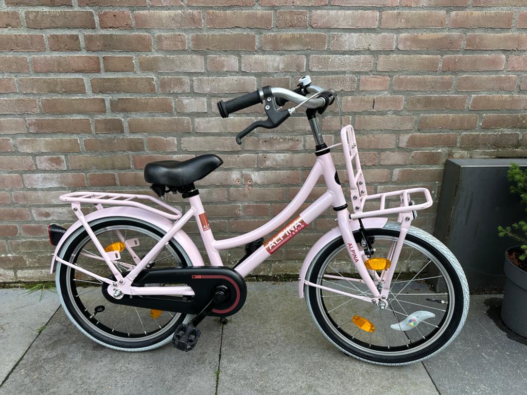 Alpina Cargo 18 inch meisjesfiets - Zeer nette staat, Fietsen en Brommers, Ophalen, Zo goed als nieuw, 18 inch