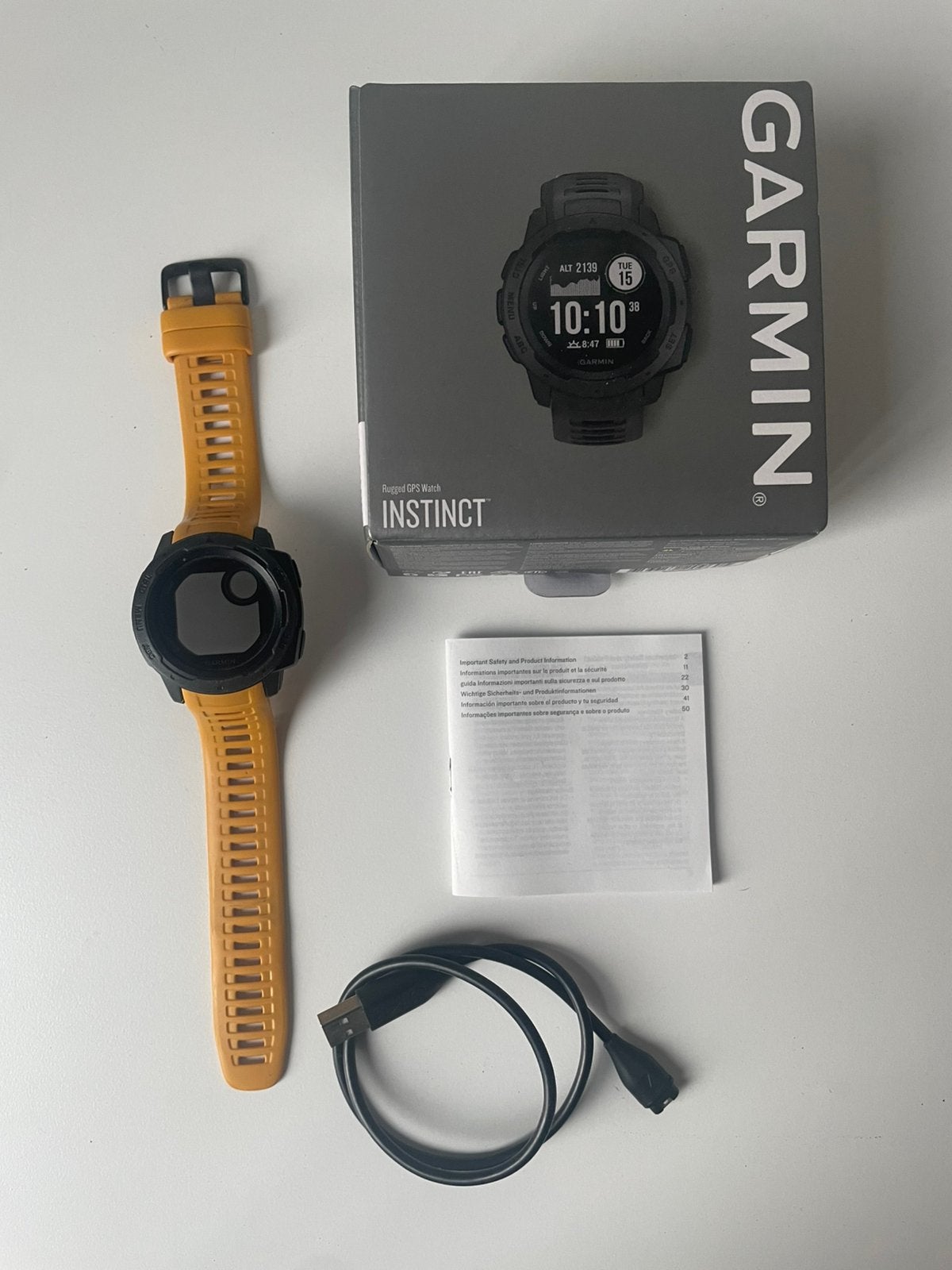 Garmin Instinct, Hoogte, Gebruikt, Zwart, Ophalen of Verzenden