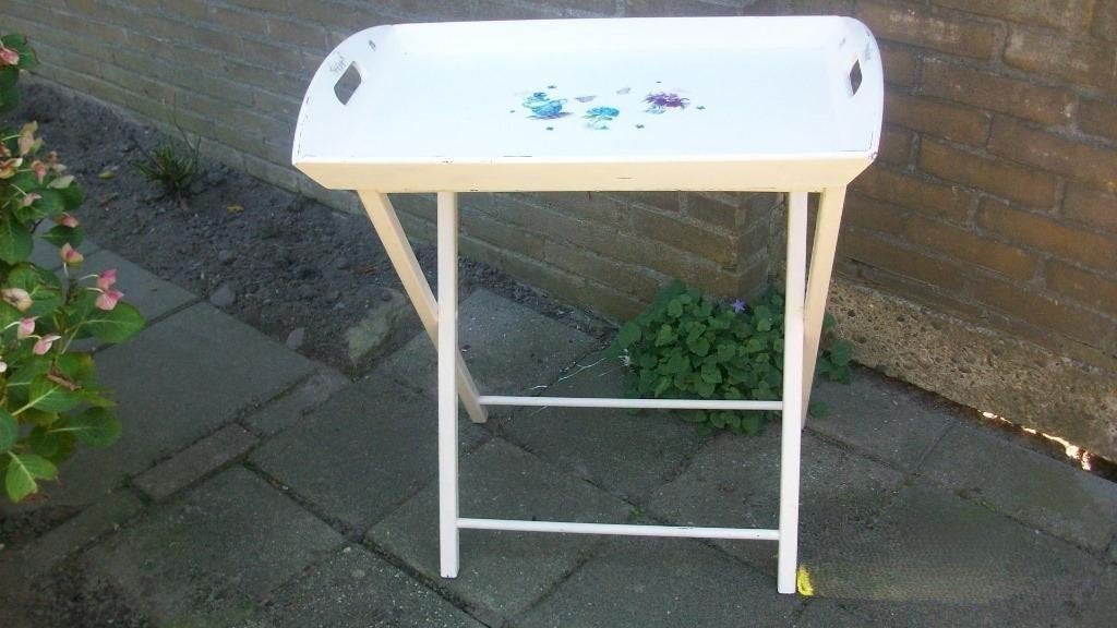 Butlertray met afneembaar dienblad, Ophalen of Verzenden, Zo goed als nieuw, Hout, Met opstaande rand