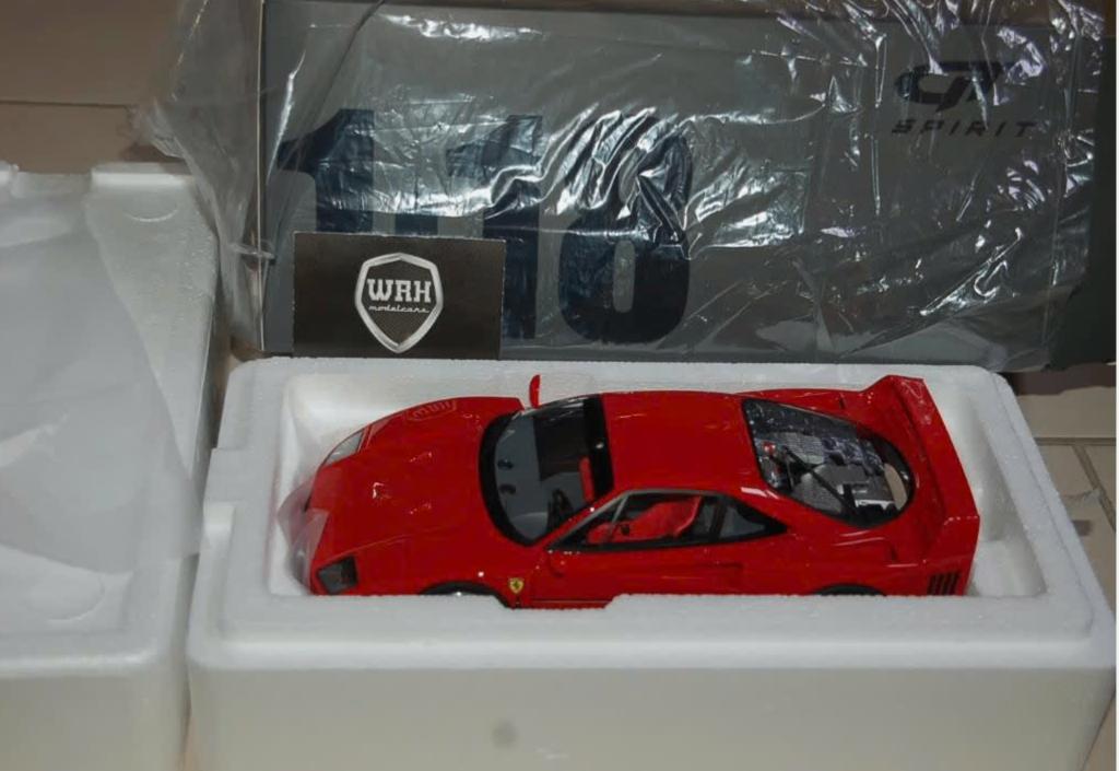 1:18 FERRARI F40 rosso corsa GT spirit GT291 in doos WRH, Verzenden, Zo goed als nieuw, Auto, Overige merken