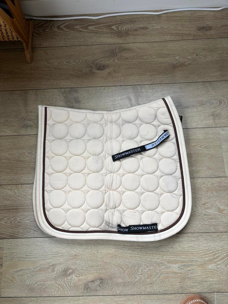 Showmaster sjabrak zadeldek maat full beige, Dieren en Toebehoren, Ophalen of Verzenden, Gebruikt