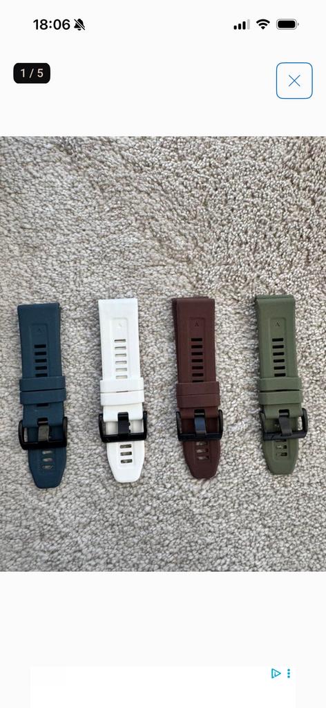 Garmin universele bandjes, Ophalen of Verzenden, Zo goed als nieuw, Zwart, Android