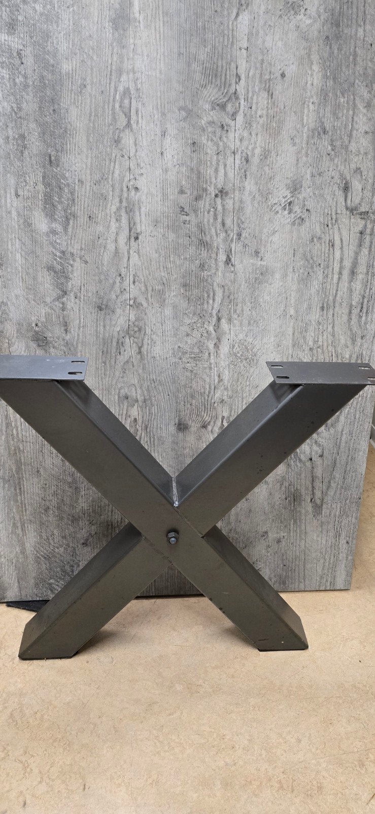 eet tafel met stalen x poten, Ophalen, 200 cm of meer, 50 tot 100 cm, Zo goed als nieuw