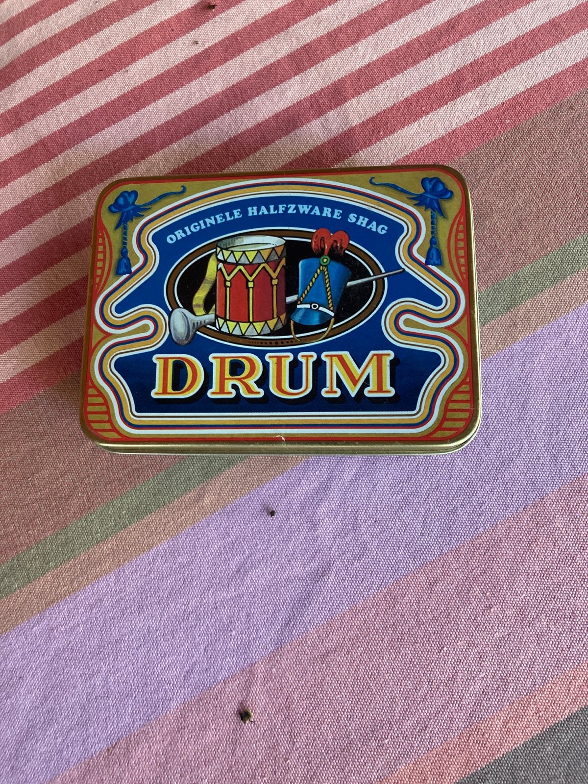 Vintage Drum Halfzware Shag Tabaksblik, Ophalen of Verzenden, Gebruikt, Overige, Overige merken