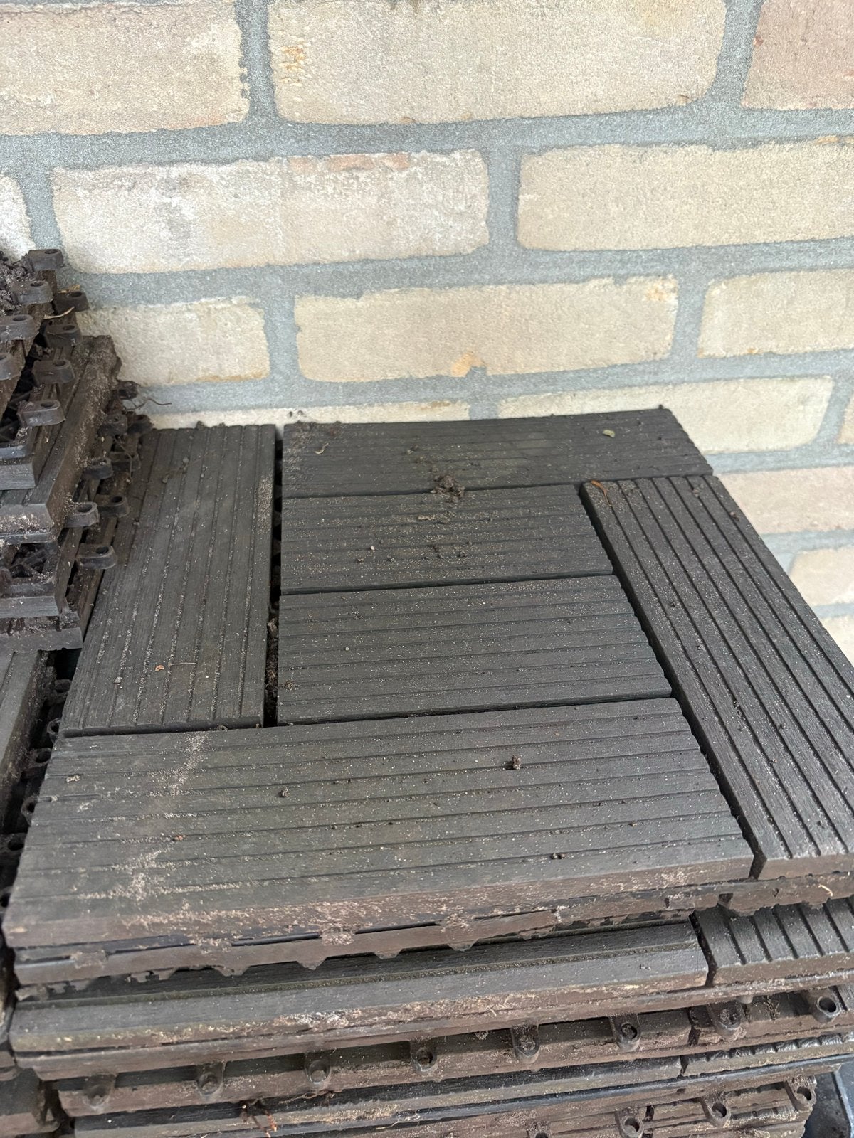 Gebruikte composiet 132 stuks vlondertegels (ca. 10m²), Ophalen, Gebruikt, Composiet