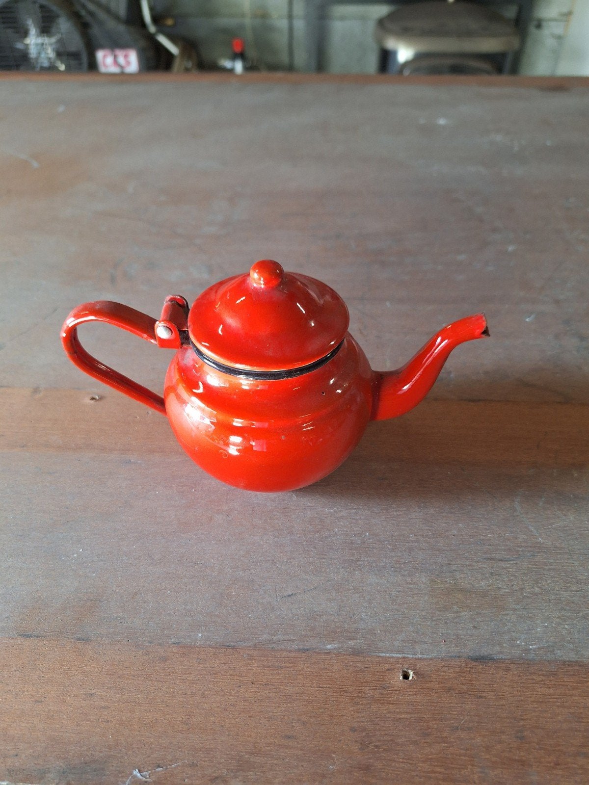 Antieke emaille theepot - Zoldervondst in zeer goede staat, Antiek en Kunst, Antiek | Emaille, Ophalen of Verzenden