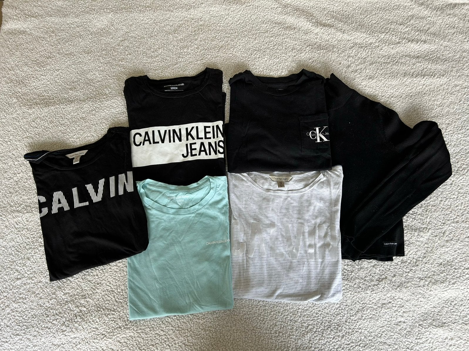 6x Calvin Klein T-shirts/top maat XS/S, Kleding | Dames, Zwart, Ophalen of Verzenden, Zo goed als nieuw, Korte mouw