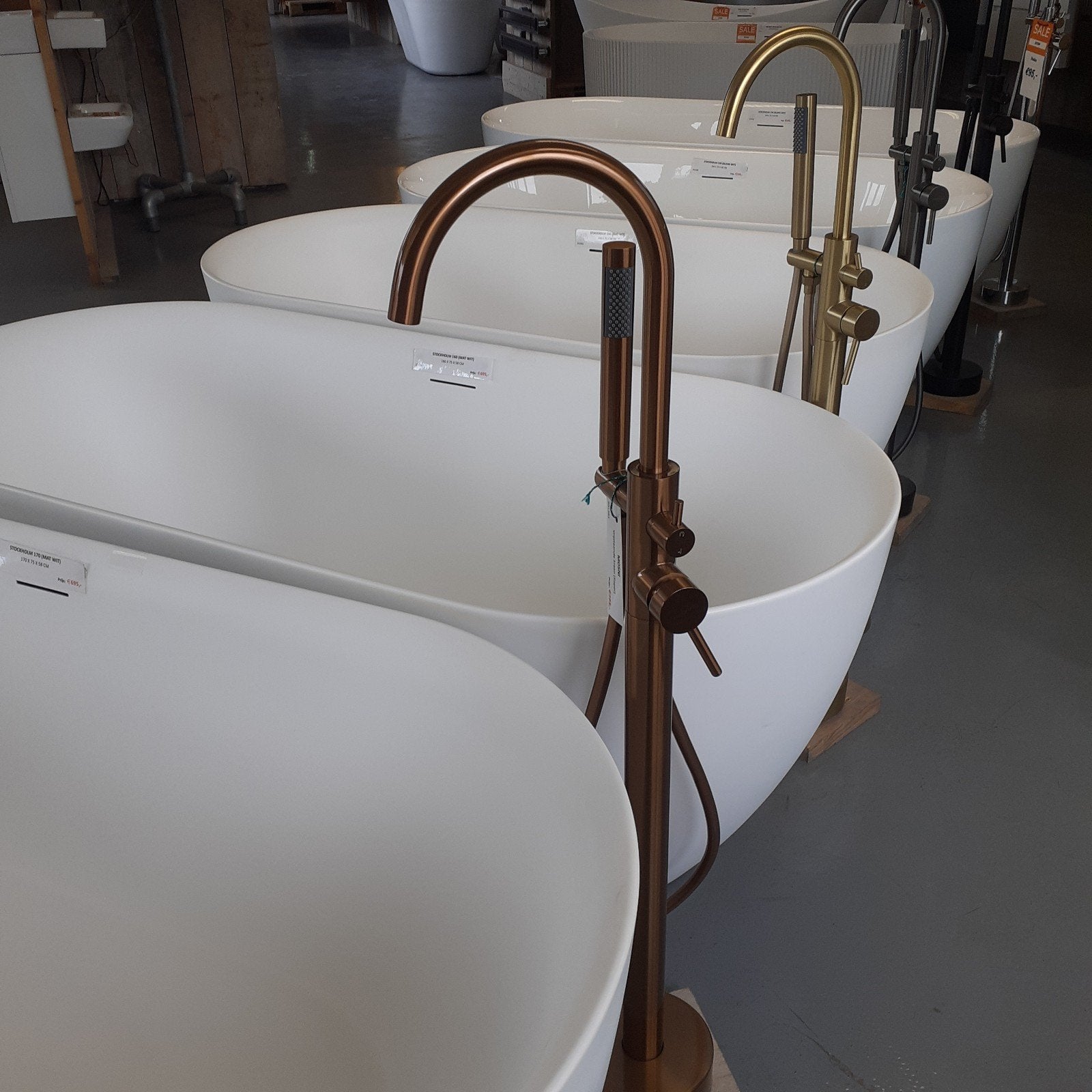 NIEUW Vrijstaande badkamer kraan, koper/brons, modern, Mosni