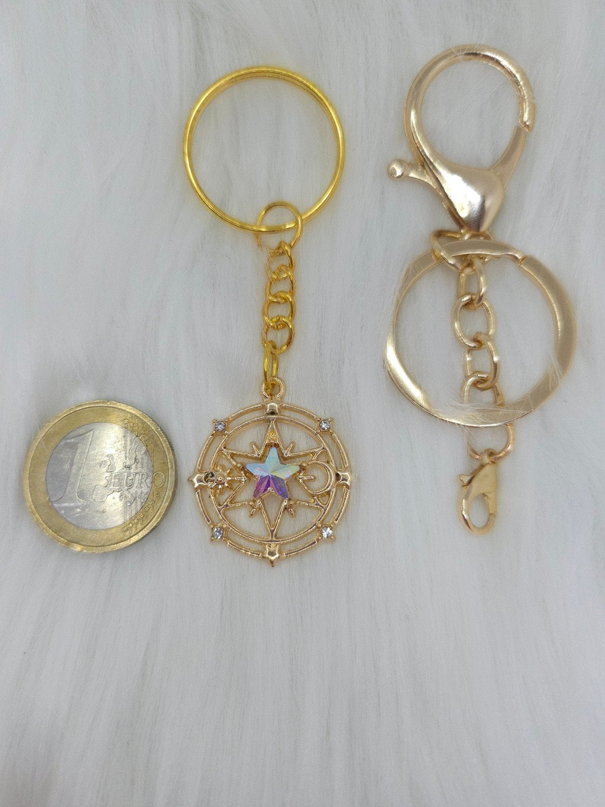 Mystic Keychain Charm – Celestial Star Circle – goudkleurig, Ophalen of Verzenden, Nieuw