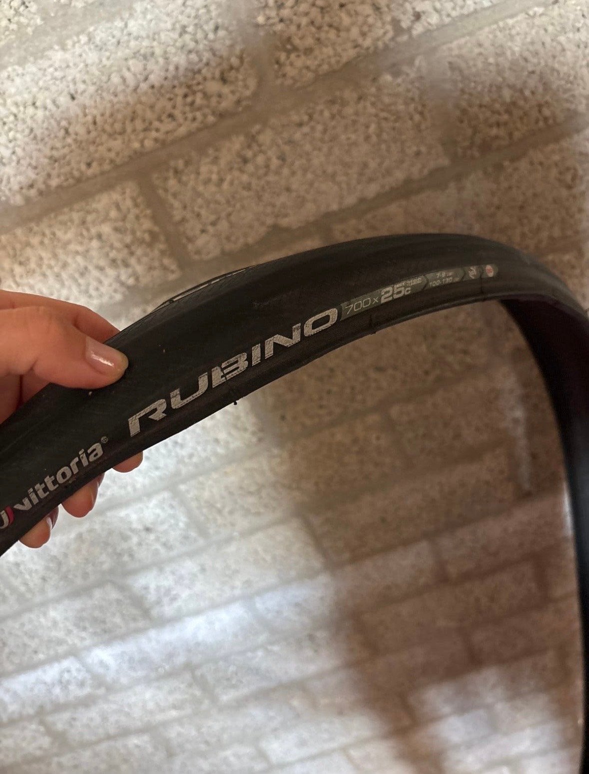 Vittoria Rubino 700x25C fietsband, Gebruikt, Band, Ophalen of Verzenden, Rubber