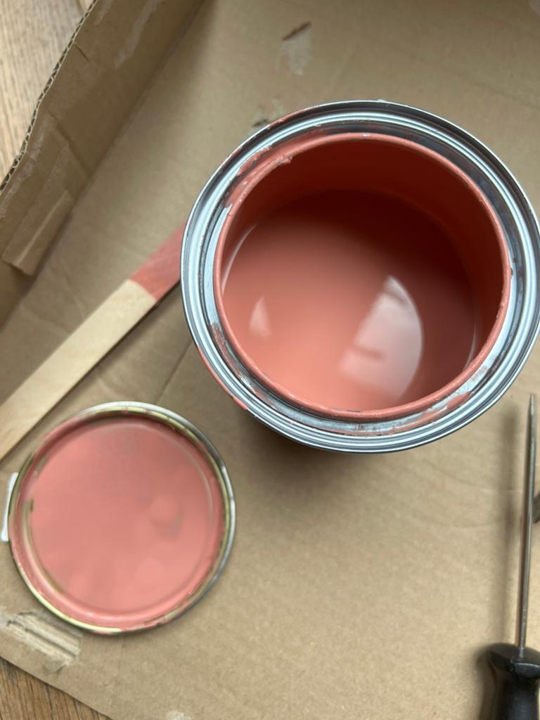 Restje roze meubelverf Flexa strak in de lak, Ophalen of Verzenden, Zo goed als nieuw, Roze