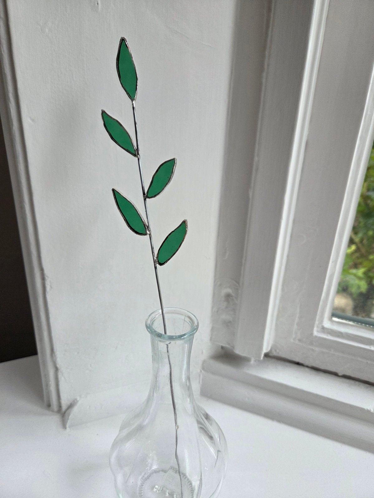 Glas in lood olijftak decoratie blad, Ophalen of Verzenden, Nieuw, Glas