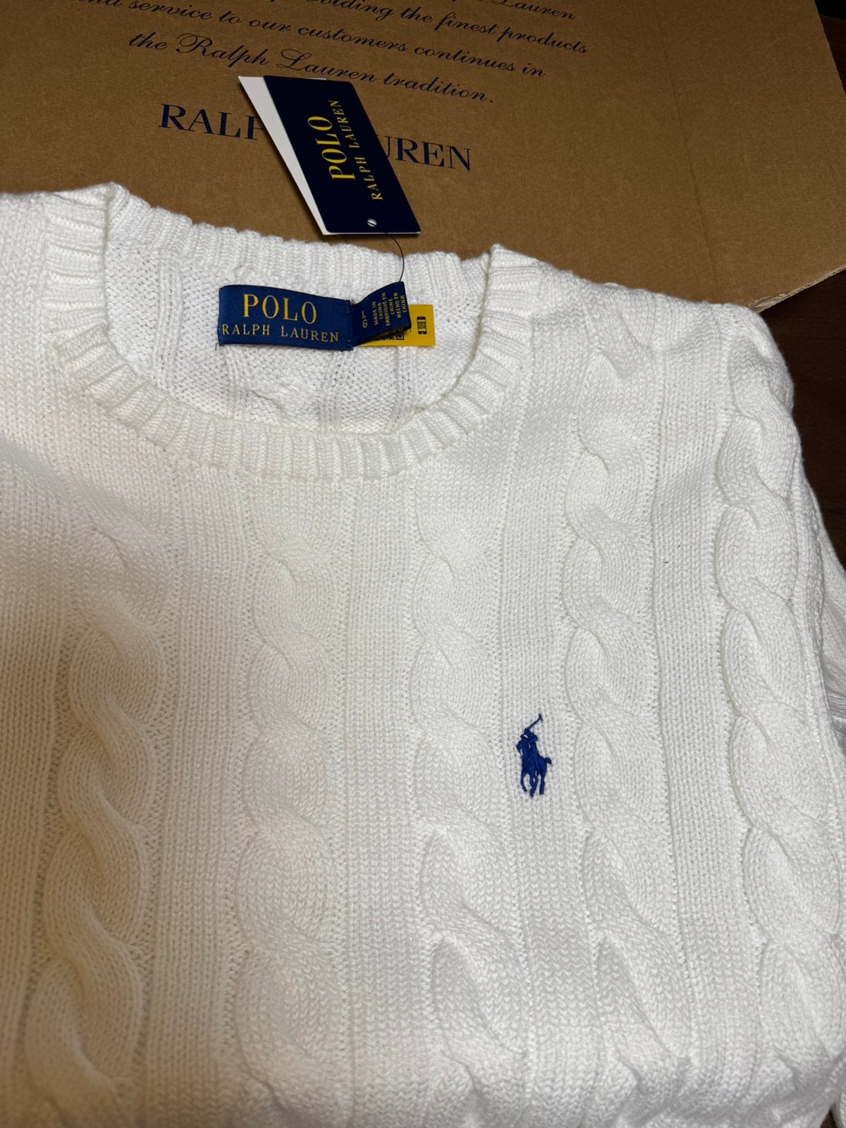 Ralph lauren trui, Ophalen of Verzenden, Nieuw, Maat 52/54 (L), Wit