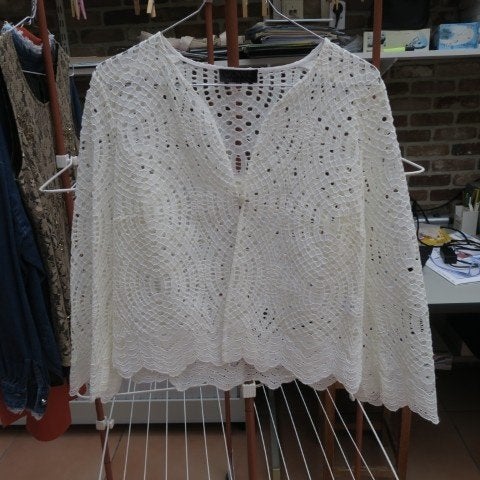 Blouse nieuw wit kant Giovane mt 38, Kleding | Dames, Maat 38/40 (M), Wit, Nieuw, Ophalen of Verzenden
