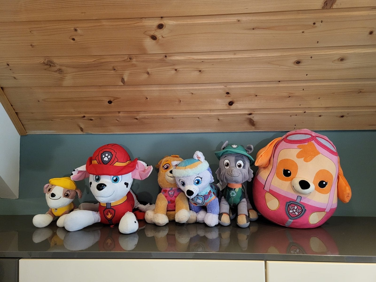 Paw Patrol Knuffels Set - Marshall, Skye, Rocky, Everest, Ru, Ophalen of Verzenden, Gebruikt