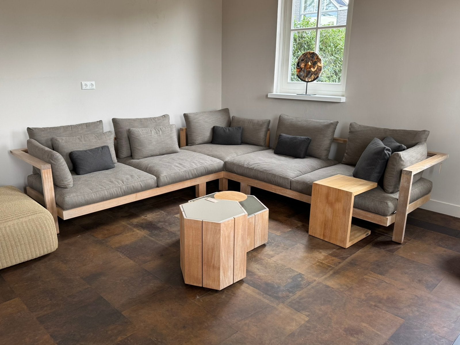 -55% ! Tribù Pure Sofa teak loungeset - SHOWROOMMODEL, 5 zitplaatsen, Bank, Teakhout, Ophalen of Verzenden