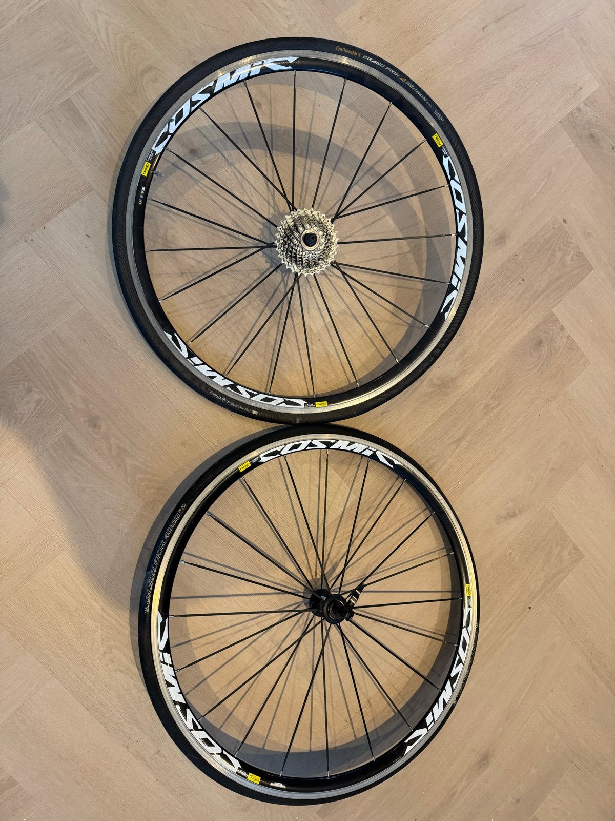 Mavic Cosmic Elite racefiets wielen met banden, Gebruikt, Aluminium, Racefiets, Ophalen