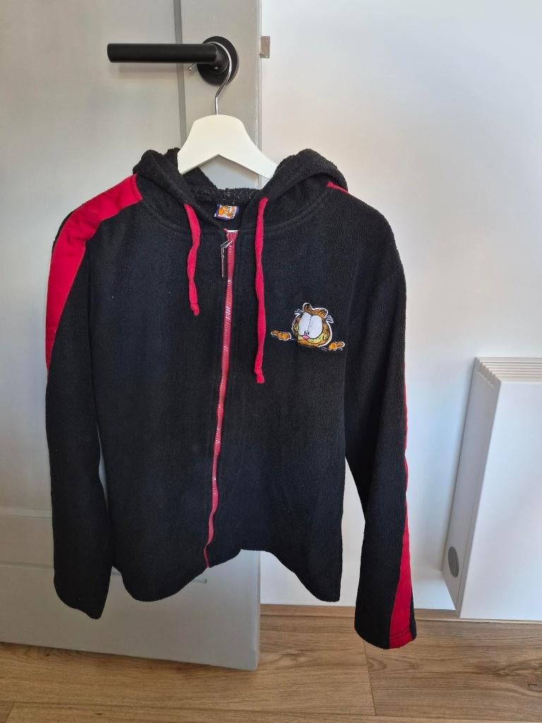 zwart huispak met Garfield erop geborduurd,merk PAWS, Kleding | Dames, Ophalen of Verzenden, Gedragen, Maat 42/44 (L), Zwart