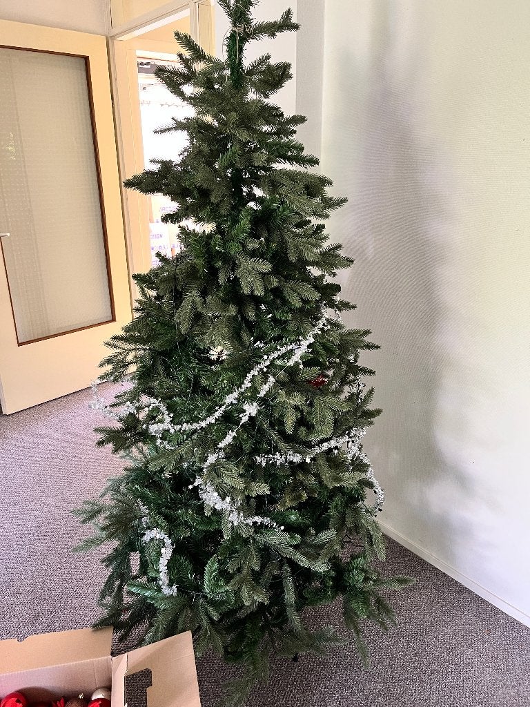 kunst kerstboom met lichtjes en ballen, Diversen, Kerst, Ophalen, Gebruikt