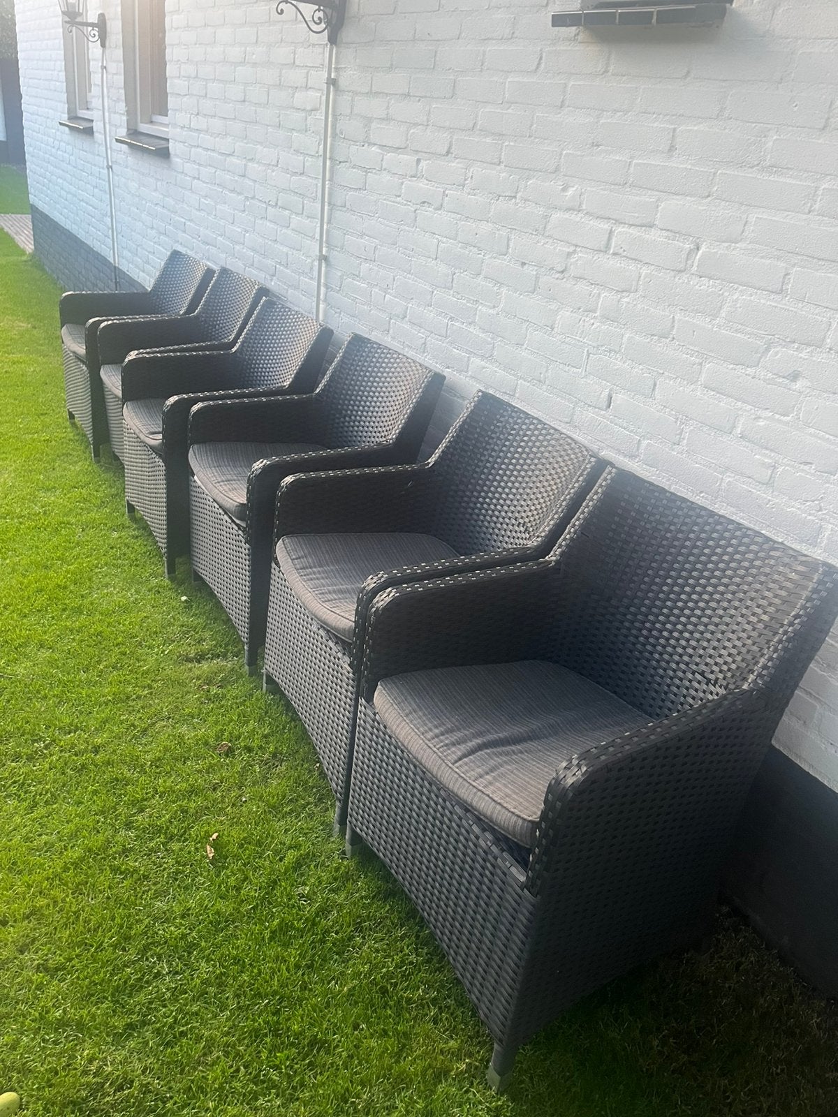 6 tuinstoelen van bois le duc, Ophalen, Gebruikt, 6 zitplaatsen, Wicker
