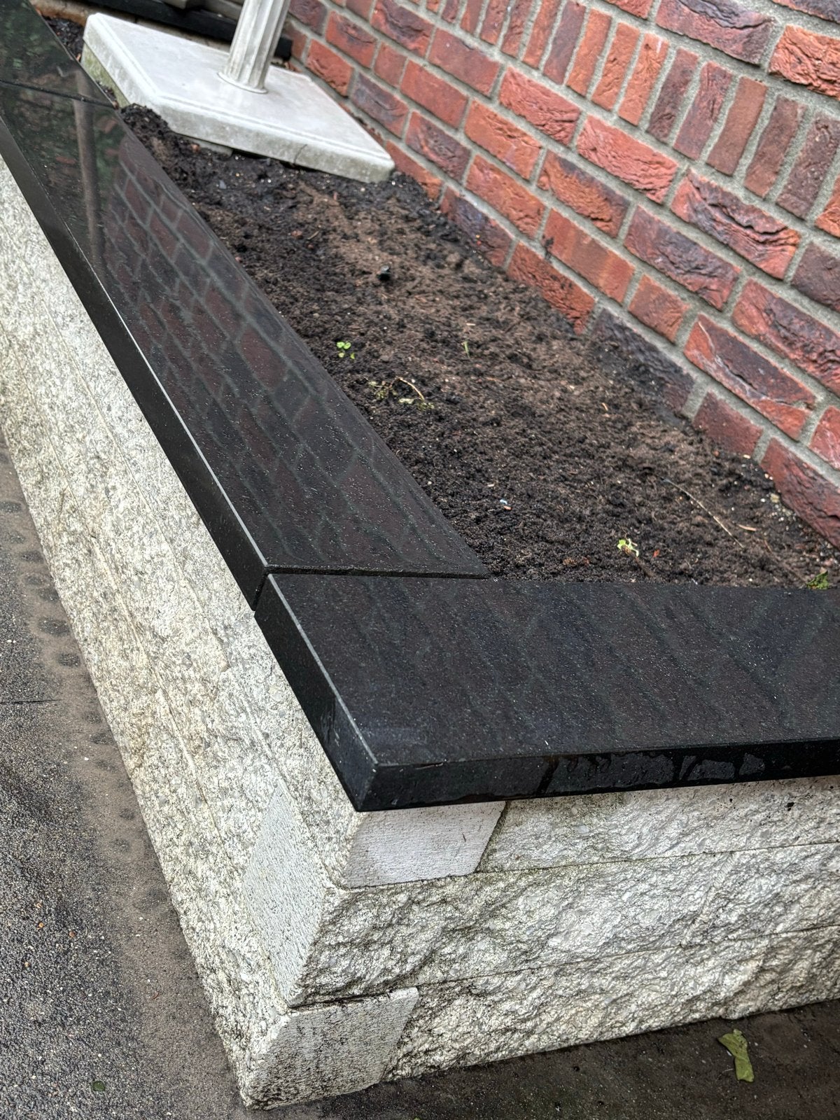Grote plantenbak met leisteen afwerking, Tuin en Terras, Ophalen, Steen, Gebruikt, 100 cm of meer