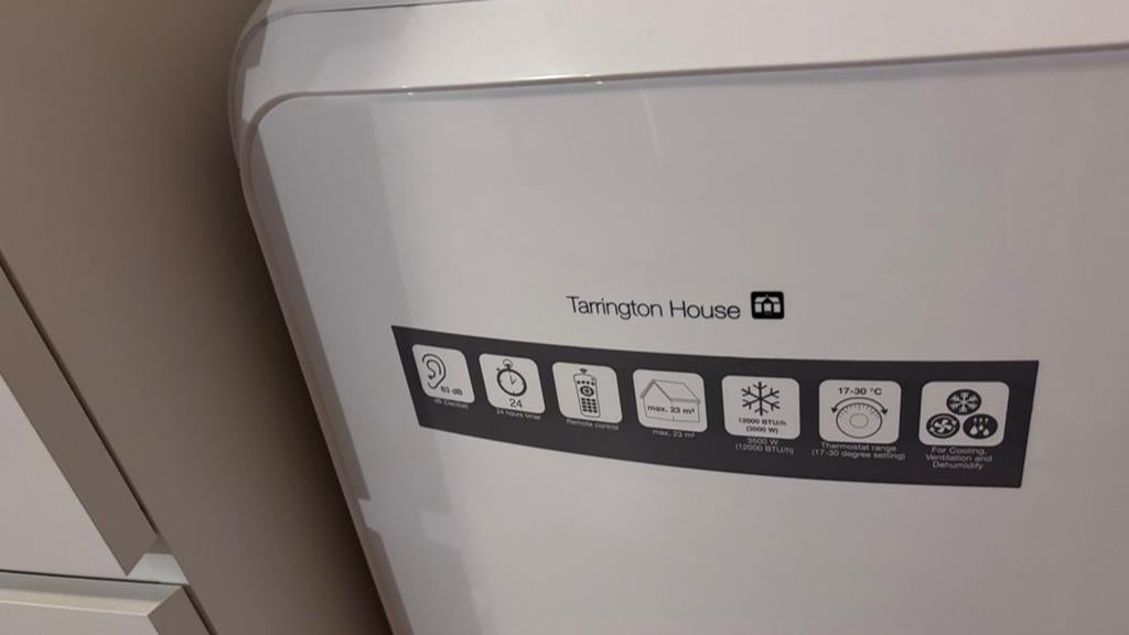 Krachtige Mobiele Airco Tarrington House MAC3550C, Witgoed en Apparatuur, Ophalen, Minder dan 60 m³, Ventileren, 3 snelheden of meer