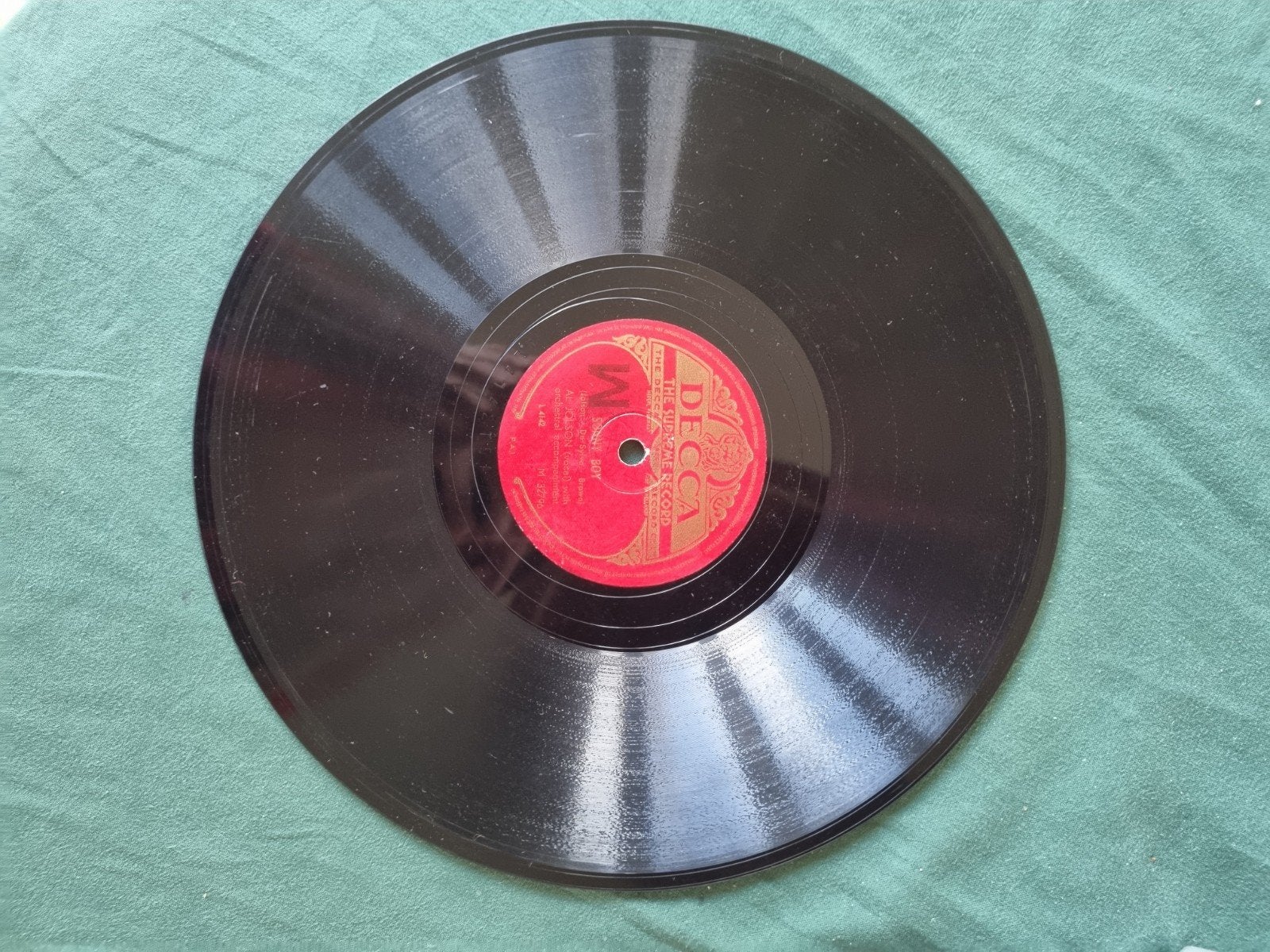 Antieke bakelieten grammofoonplaat DECCA 1928, Gebruikt, 10 inch, Ophalen of Verzenden, Voor 1960