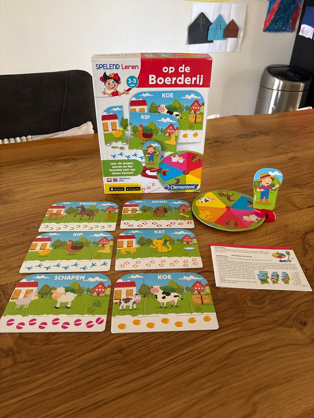 Spelend Leren op de Boerderij - Clementoni, Ophalen of Verzenden, Zo goed als nieuw, Puzzelen