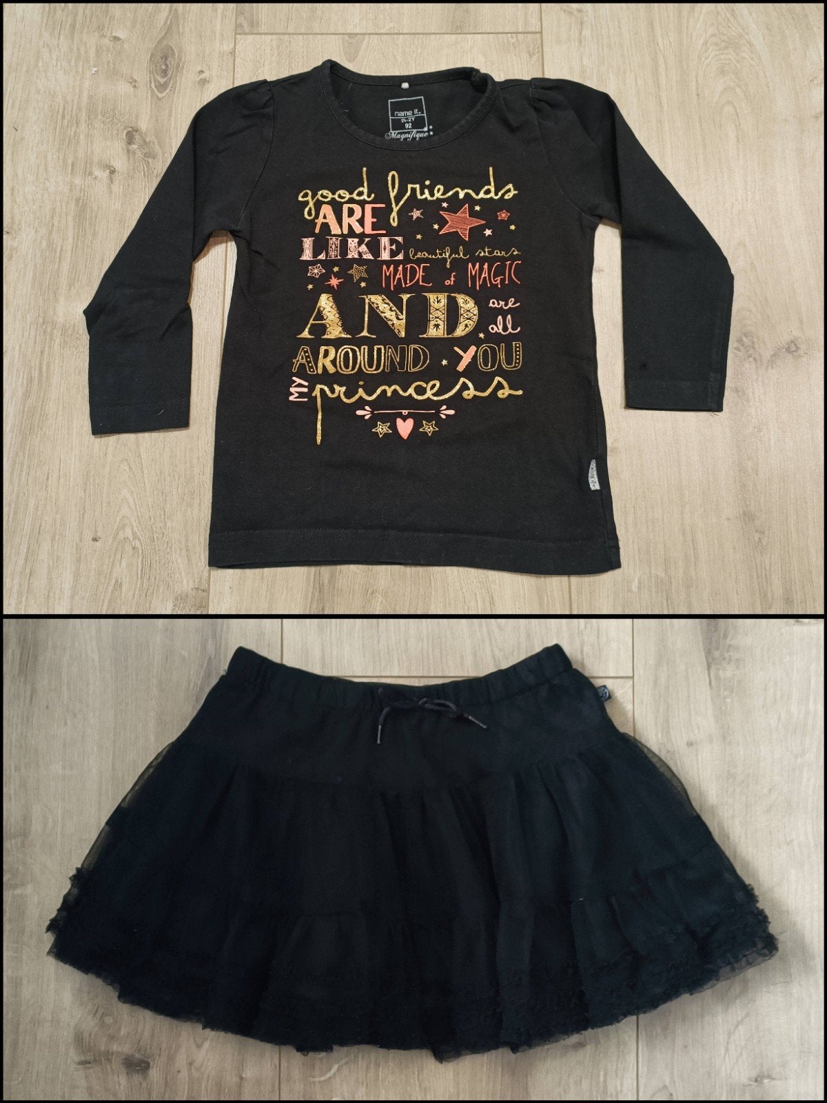 Vinrose tule rokje en Name It shirt met gouden letters, Ophalen of Verzenden, Zo goed als nieuw, Meisje