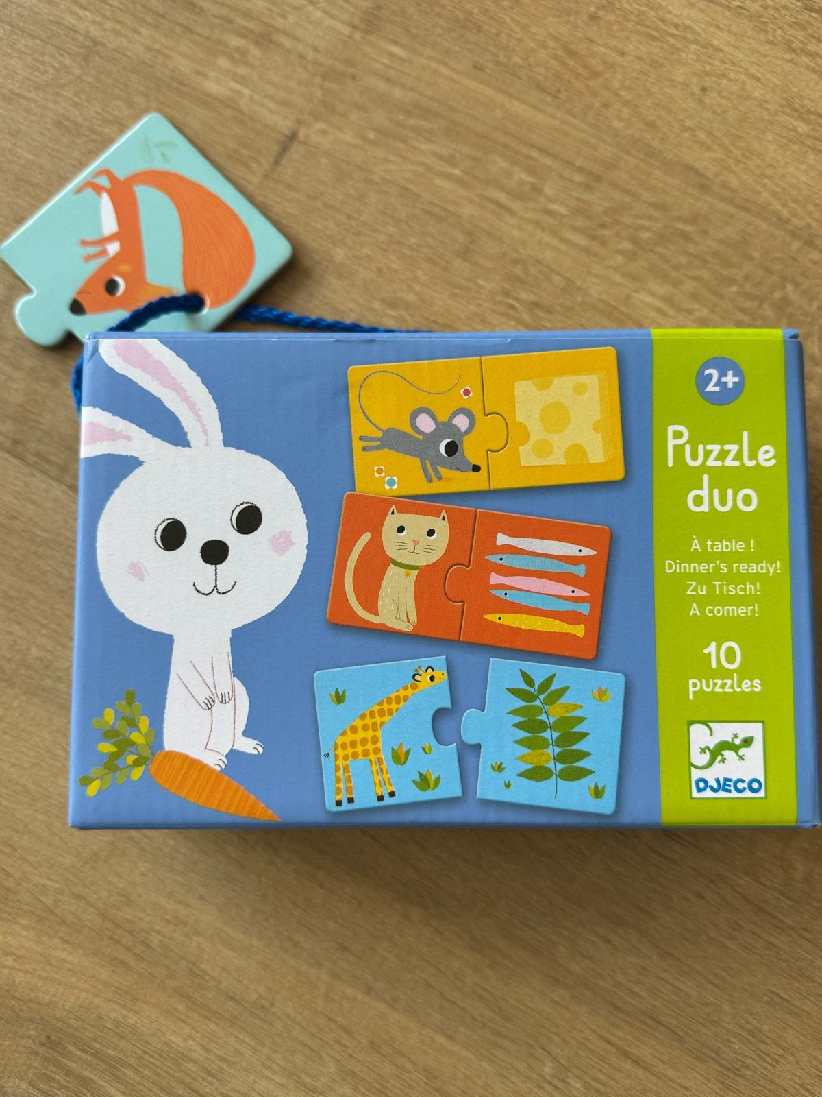 Djeco Puzzle Duo Dieren 2+ (10 puzzels), Ophalen of Verzenden, 10 tot 50 stukjes, Zo goed als nieuw, 2 tot 4 jaar