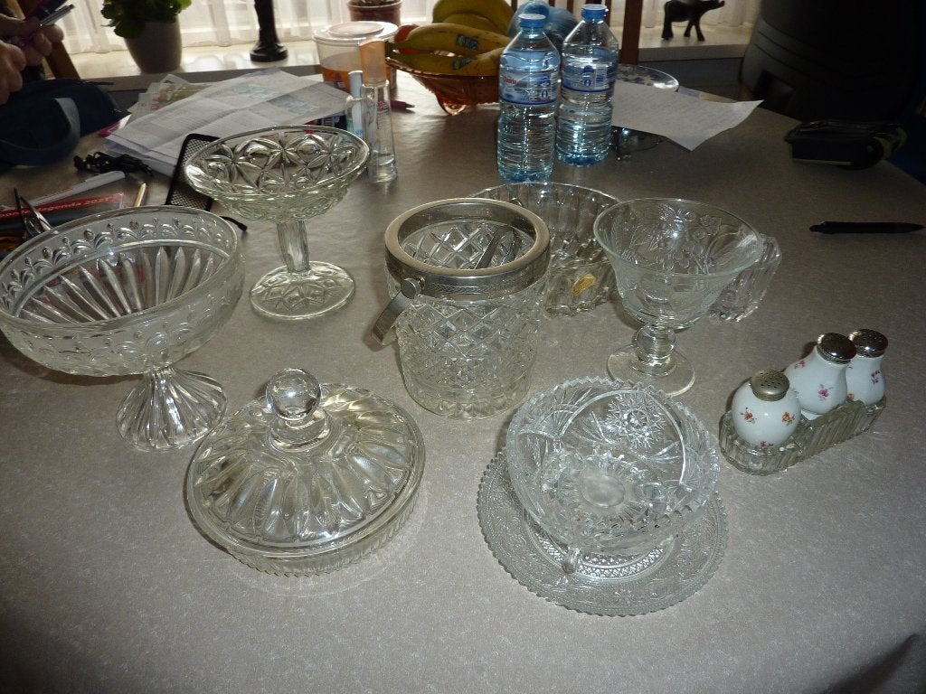 vintage glas kristal decoratie, Ophalen of Verzenden