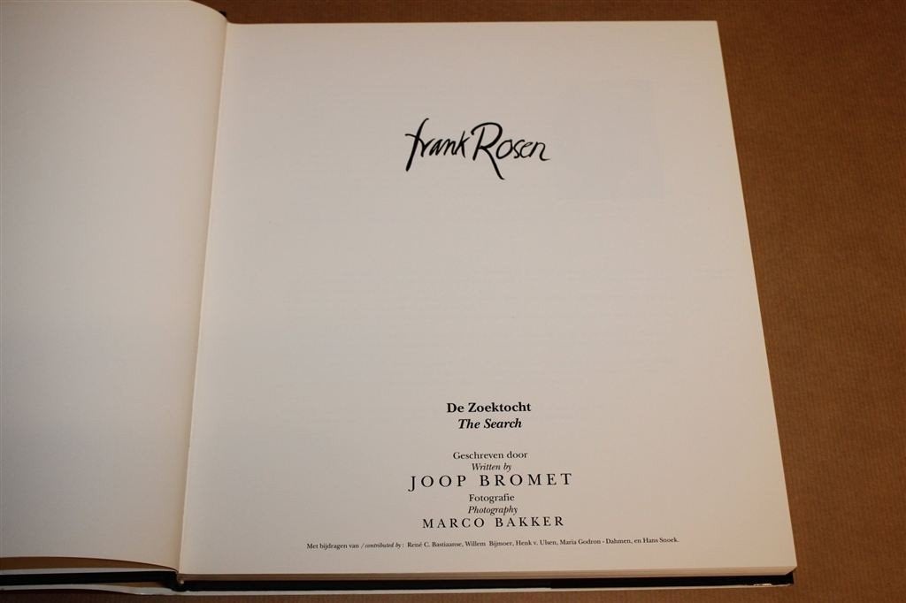 Frank Rosen, De Zoektocht — Monografie Schilder en Graficus, Ophalen of Verzenden, Gelezen
