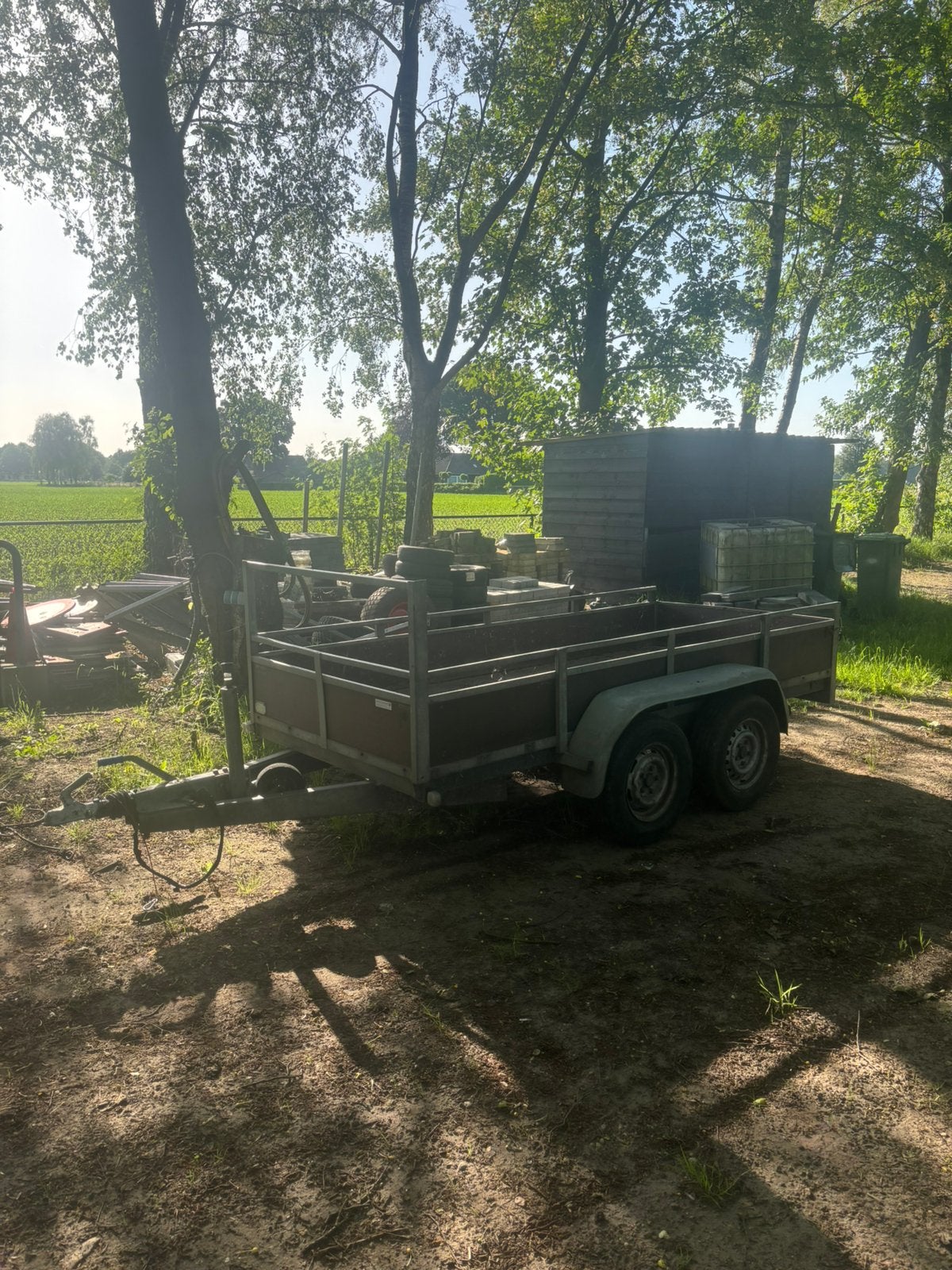 Verdonk aanhangwagen 2asser incl rijplaten, Ophalen, Gebruikt