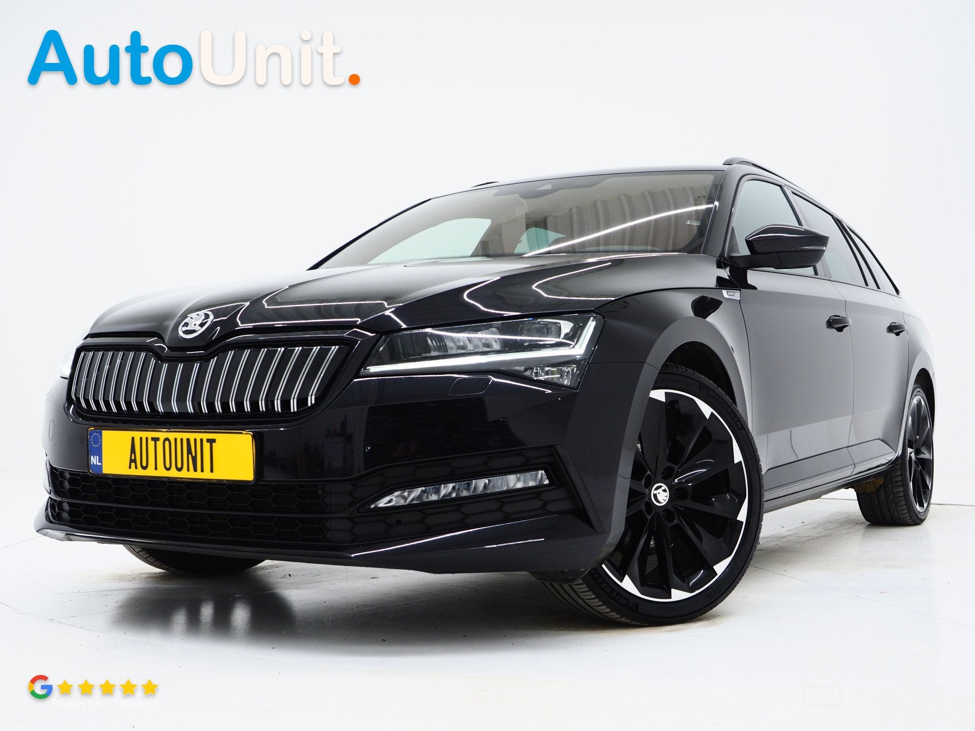 Skoda Superb Combi 1.4 TSI iV Sportline | Sportstoelen | Ada, Auto's, Gebruikt, Zwart, 4 cilinders, Zwart