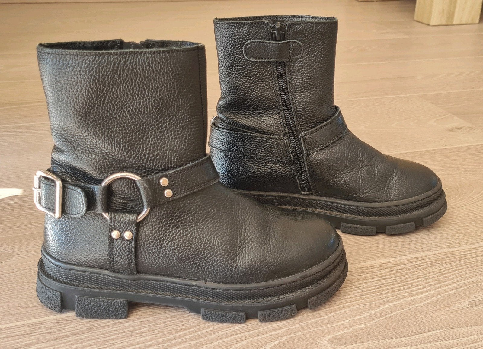 Keq - zwarte leren boots maat 30, Ophalen, Meisje, Keq, Laarzen