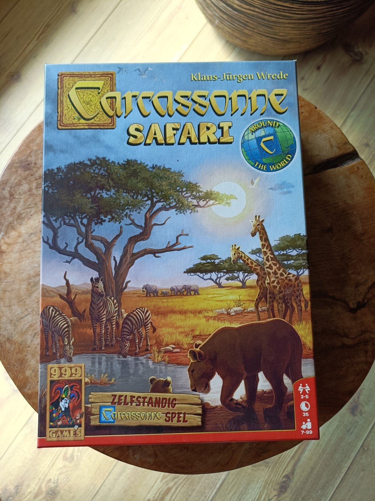Carcassonne Safari, Hobby en Vrije tijd, Gezelschapsspellen | Bordspellen, Vijf spelers of meer, Ophalen of Verzenden, Zo goed als nieuw