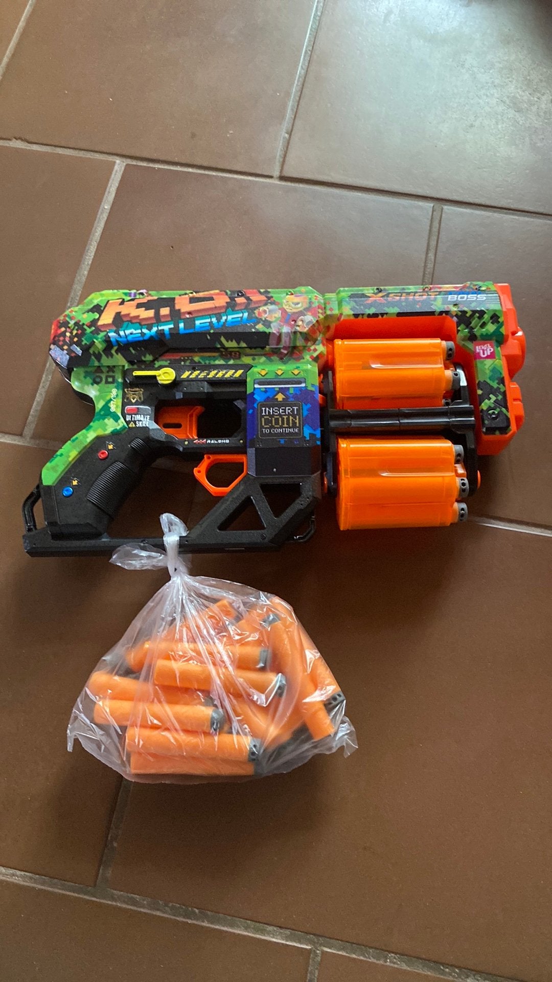 Nerf gun dual magazijn, Ophalen of Verzenden, Zo goed als nieuw, Jongen of Meisje
