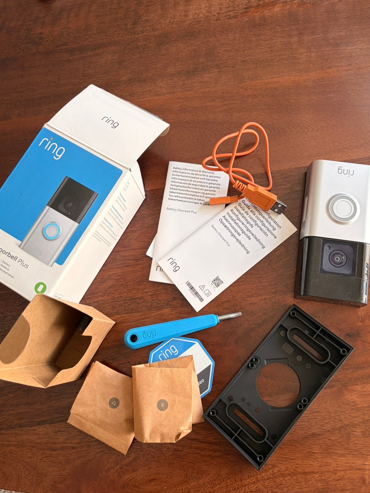 Ring doorbell battery plus, Verzenden, Bewegingsdetectiesensor, Nieuw, Draadloos