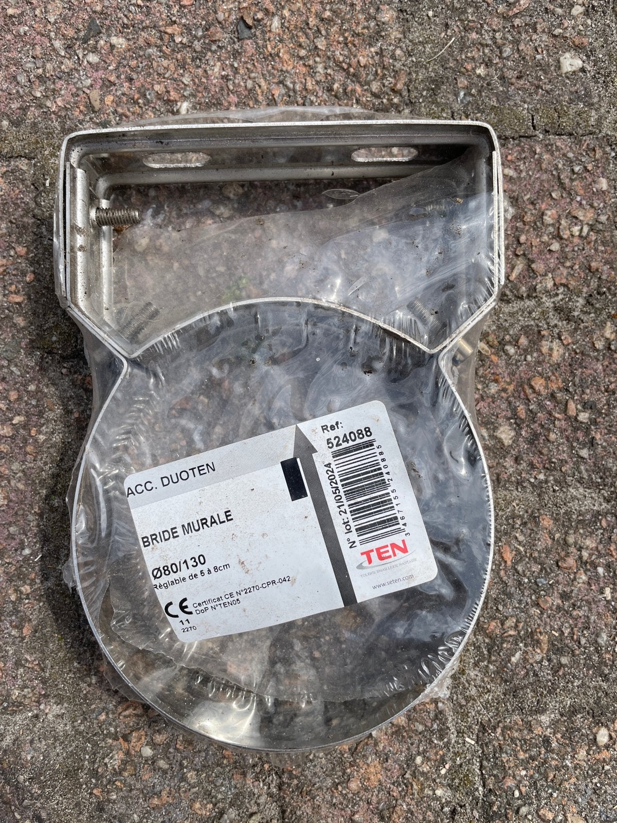 Muurbeugel Ø80/130mm voor afzuiging/ventilatie, Ophalen of Verzenden, Nieuw, Ventilator en Afzuiger