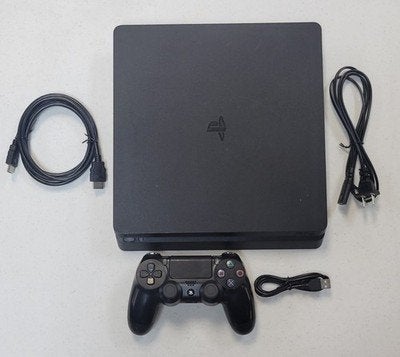 Playstation 4 Slim JetBlack 500GB + Controller (Refurbished), 500 GB, Refurbished, Ophalen of Verzenden, Met 1 controller