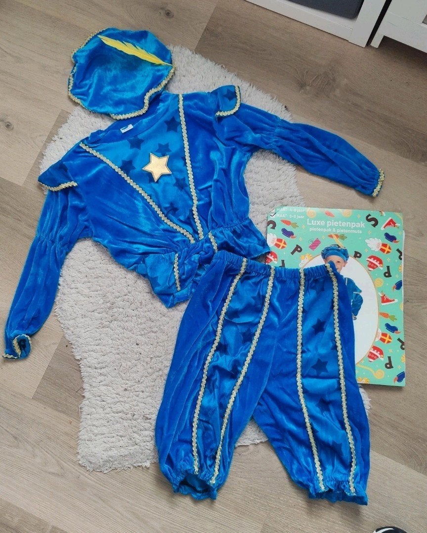 Luxe Pietenpak Blauw - 6-8 jaar NIEUW, Ophalen of Verzenden