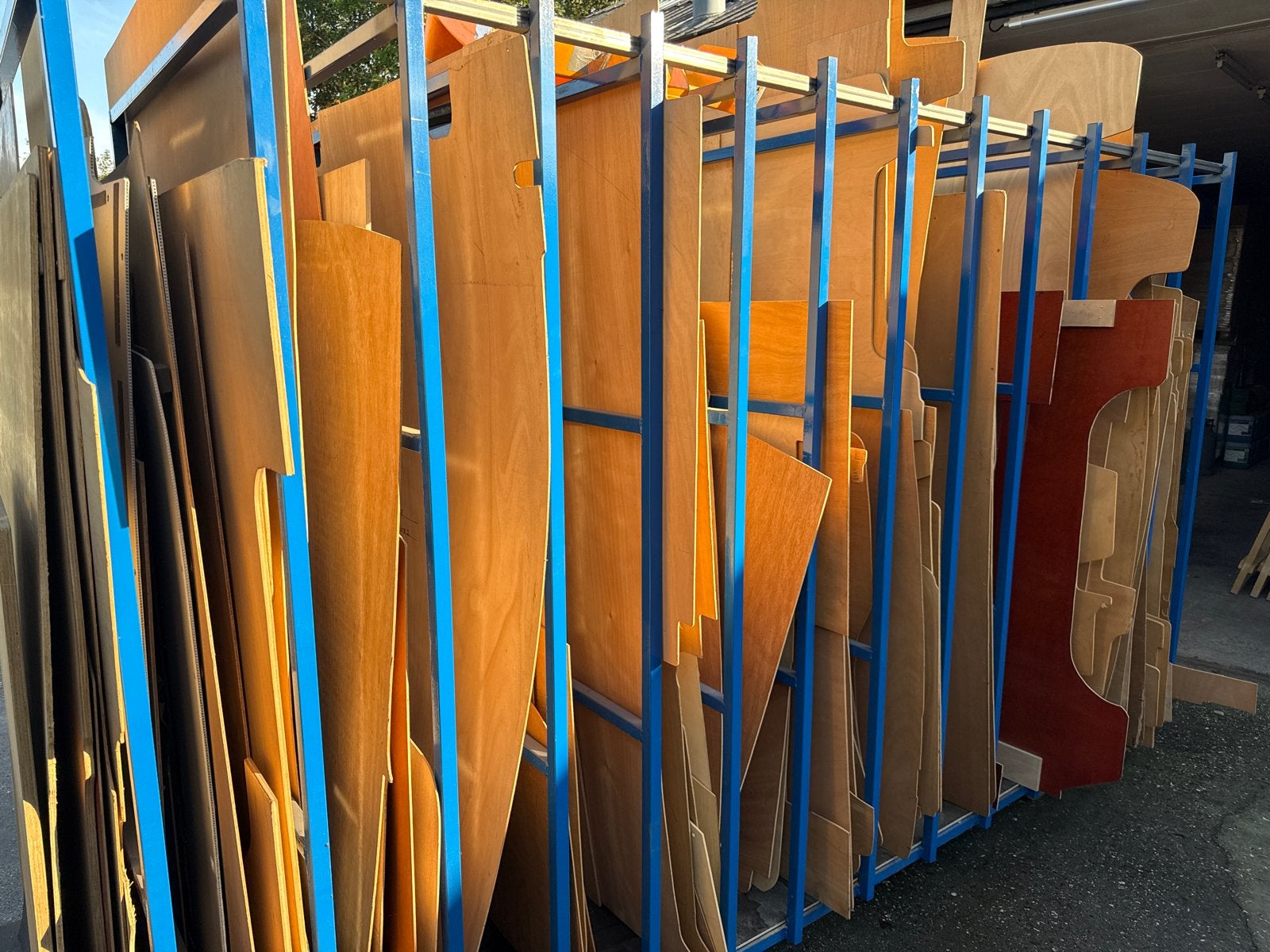 Stelling plaat materiaal, Ophalen