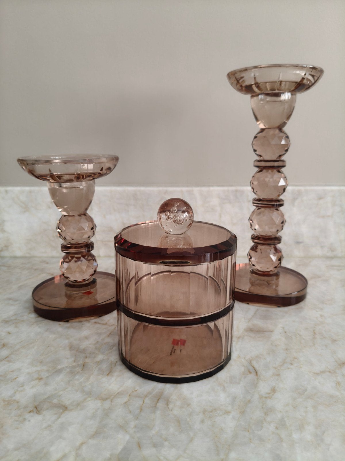 colmore setje glas, Bruin, Nieuw, Ophalen of Verzenden, Glas