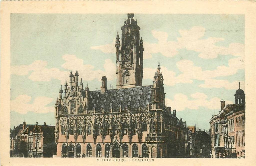 388-198-015 Middelburg Stadhuis, Verzenden, Voor 1920, Zeeland